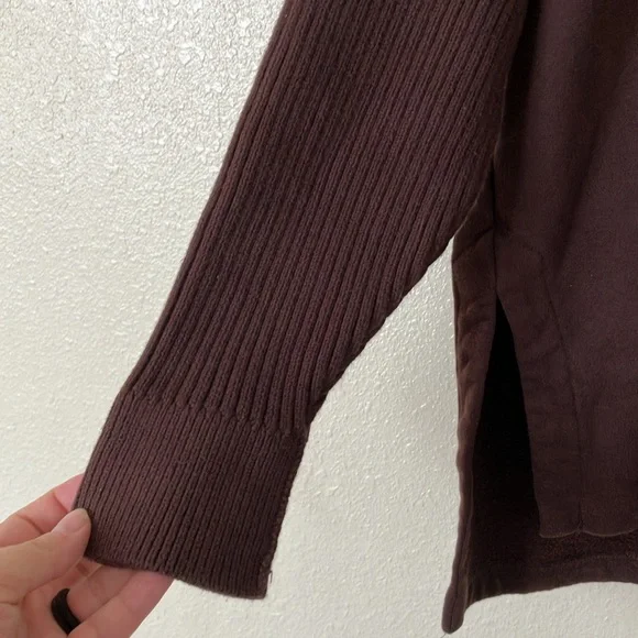Varley Chocolate Brown Half Zip Owens Sweatshirt, M - Picture 5 of 8